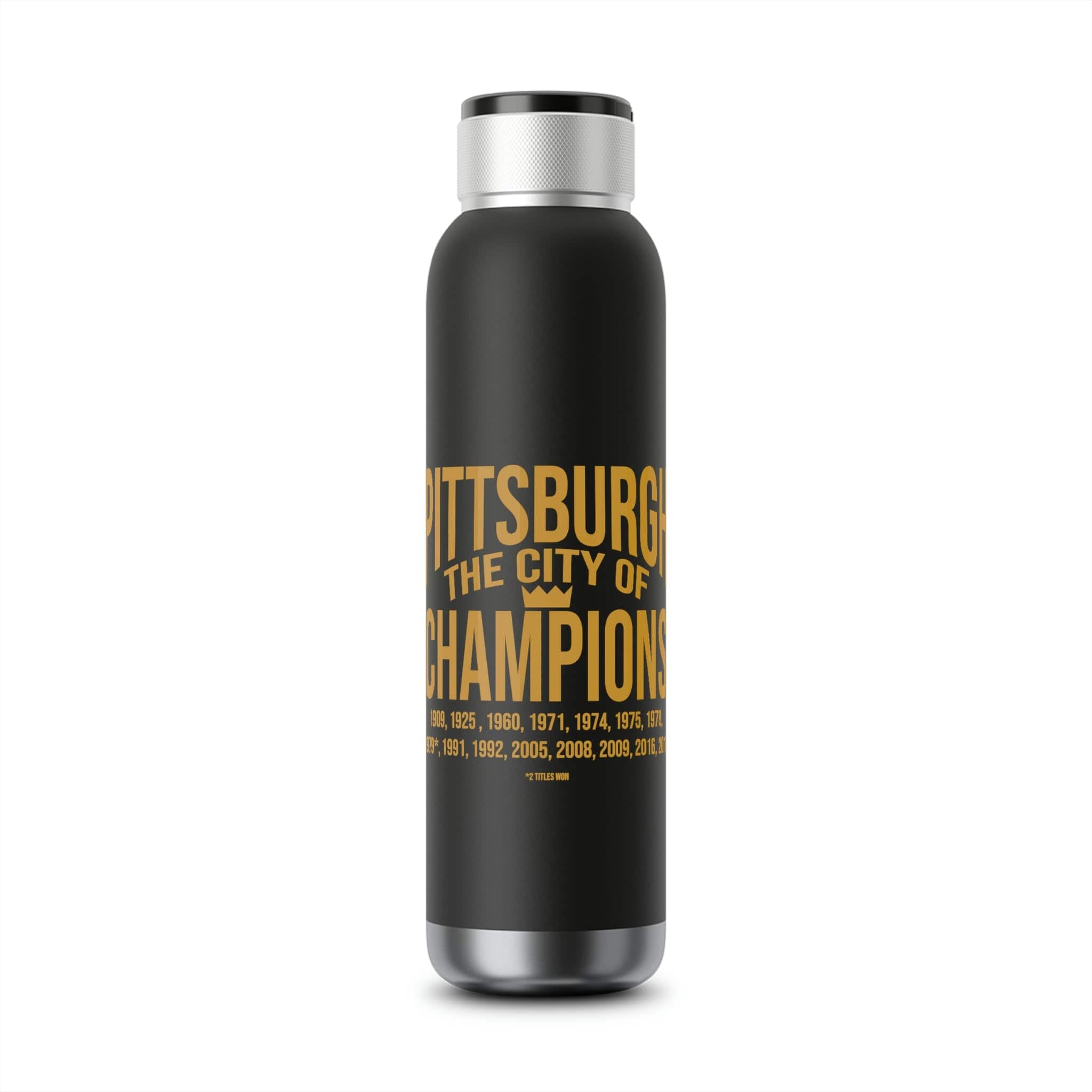 Black Pittsburgh Steelers 26oz. Primary Logo Water Bottle