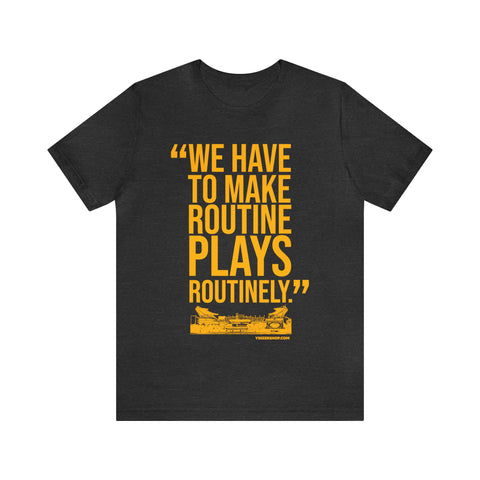 Routinely - Tomlin Quote - Short Sleeve Tee T-Shirt Printify Dark Grey Heather S 