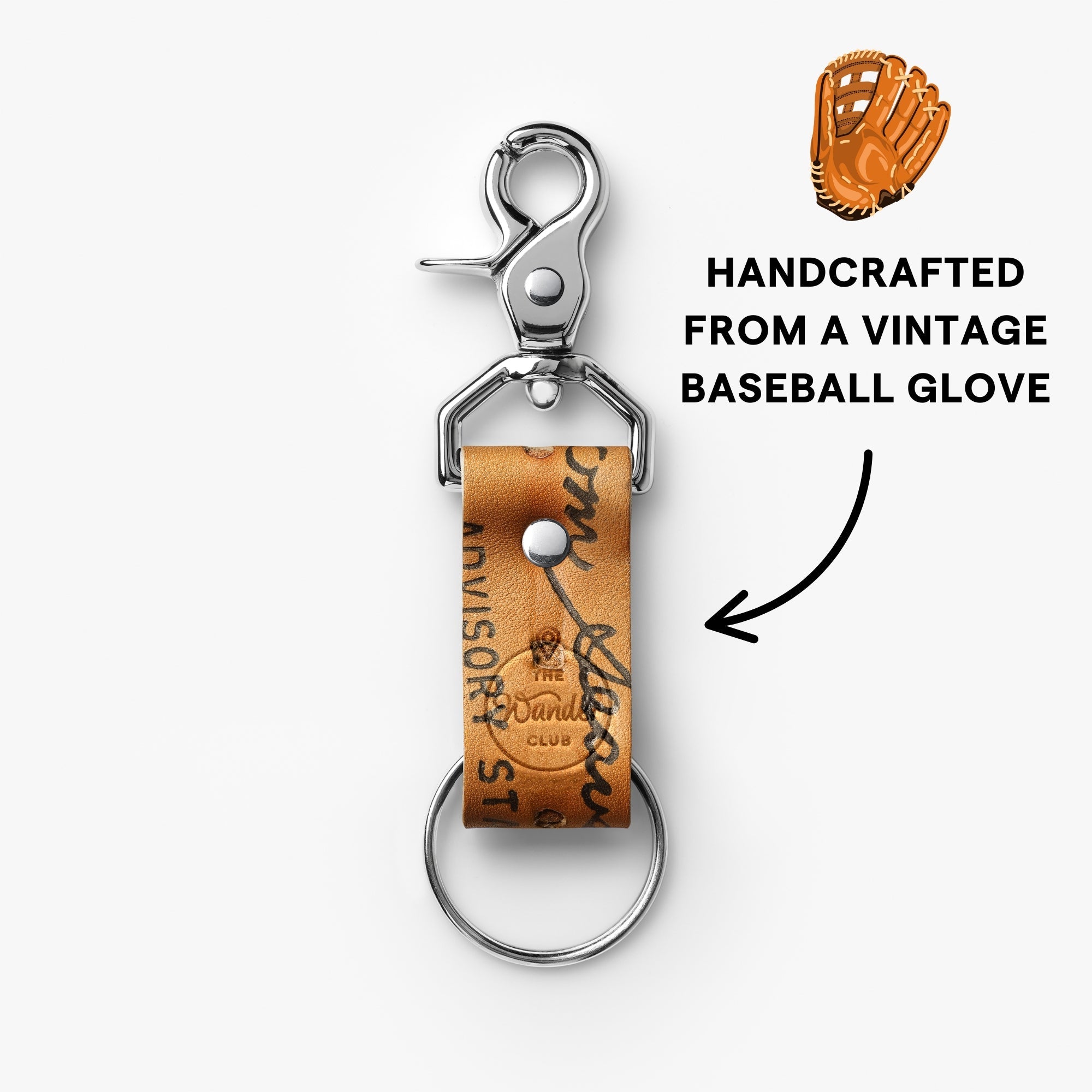Baseball Glove Keychain – Handcrafted Vintage Leather MLB Token