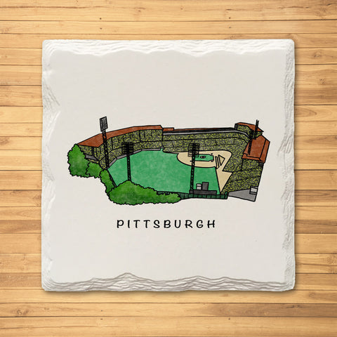 Forbes Field Stadium Ceramic Drink Coaster Coasters The Doodle Line   