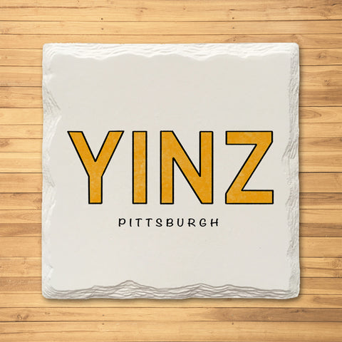 Pittsburgh Yinz Ceramic Drink Coaster Coasters The Doodle Line   