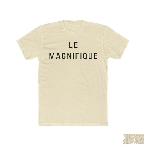 Le Magnifique Premium Fitted T-Shirt Black T-Shirt Printify Solid Natural S 