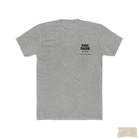 Pittsburgh Pirates PNC Park T-Shirt Print on Back w/ Small Logo T-Shirt Printify Heather Grey S 