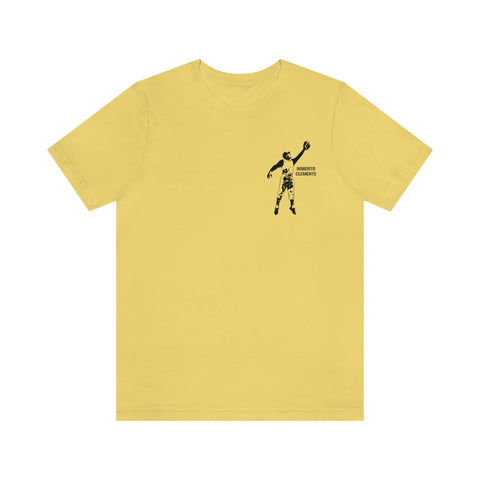 Roberto Clemente Legend T-Shirt - Back-Printed Graphic Tee T-Shirt Printify Yellow S 