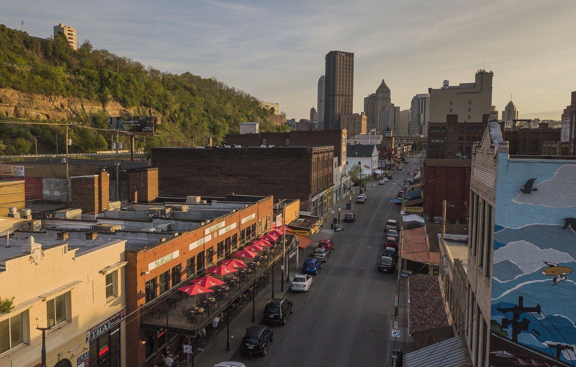 Strip District market scene