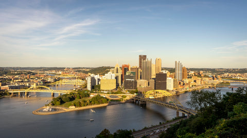 aerial photo of city