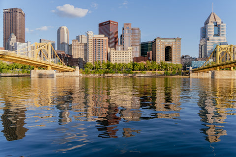 A view of a city from across the water
