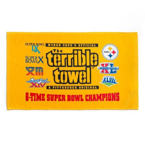 Pittsburgh Steelers 6-TIME Super Bowl Champs Terrible Towel Terrible Towel Little Earth Productions   