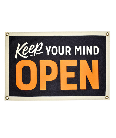 Keep Your Mind Open Camp Flag • Holy Smokes x Oxford Pennant