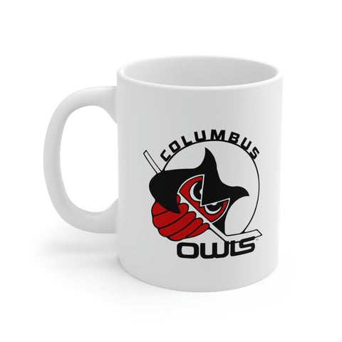 Columbus Owls Mug 11oz  Vintage Ice Hockey 11oz  