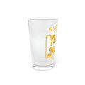 Pittsburgh Yellow Jackets Text Pint Glass  Vintage Ice Hockey   