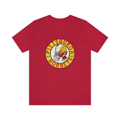 Pittsburgh Hornets T-Shirt (Premium Lightweight) T-Shirt Vintage Ice Hockey Red S 