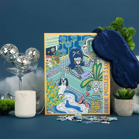 1000 Piece Puzzle - Birdie Puzzles Moonlight Jigsaw Art by Emily Reay Jigsaw Puzzles - YinzerShop