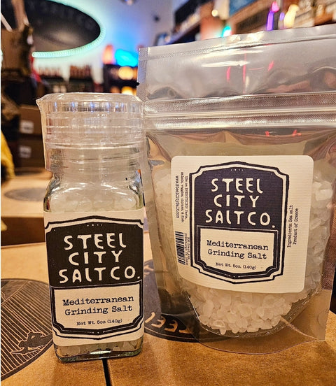 Mediterranean Grinding Salt - Coarse Sea Salt With Fine Grinder Settings | Pure White Crystals