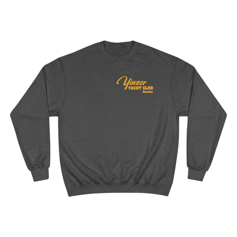 Yinzer Yacht Club - PRINT ON  BACK - Champion Sweatshirt Sweatshirt Printify Charcoal Heather S 