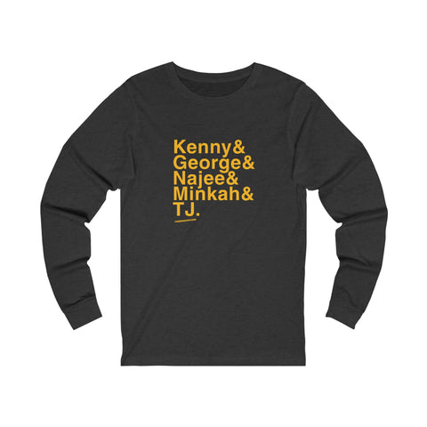 Kenny & George & Najee & Minkah & TJ Ampersand - Long Sleeve Tee Long-sleeve Printify XS Dark Grey Heather 