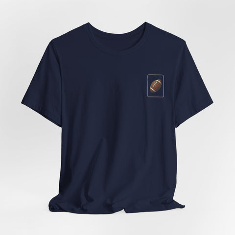 Benchwarmer Dog Football T‑Shirt — "Benched Again Somehow" Graphic Tee