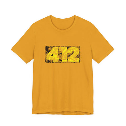 412 Map Graphic - Bella Canvas 3001 Crew Neck T-Shirt