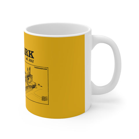 PNC Park - 2001 - Retro Schematic - Pittsburgh Coffee Ceramic Mug 11oz Mug Printify   
