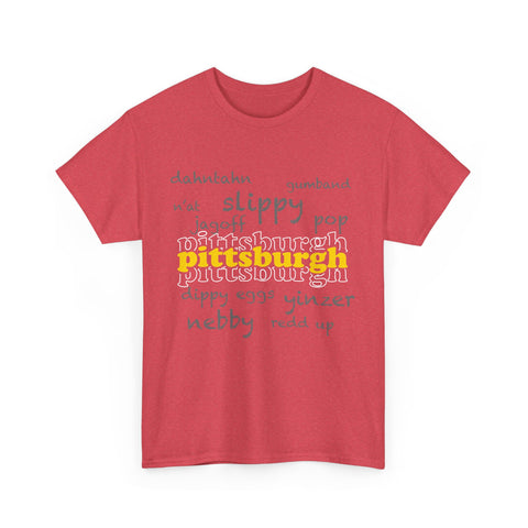 Pittsburgh Yinzerisms Short Sleeve Tee-Shirt - Gildan 5000 Unisex Heavy Cotton Tee