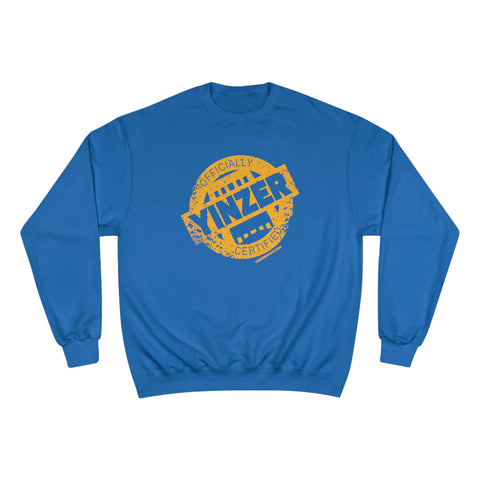 Certified Yinzer - Champion Crewneck Sweatshirt Sweatshirt Printify Royal Blue S