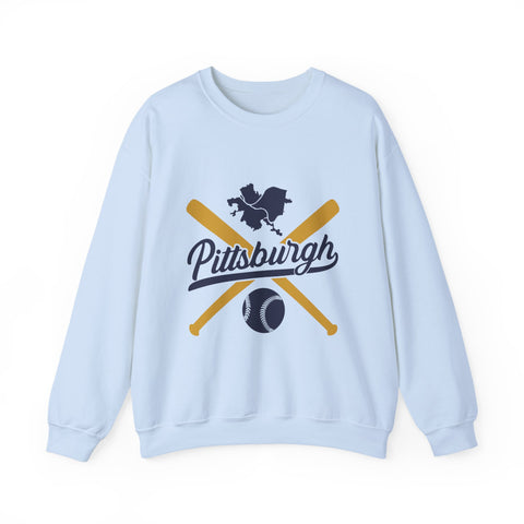 Pittsburgh Vintage Baseball Bats - Heavy Blend™ Crewneck Sweatshirt