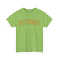Light green Vintage Classic Pittsburgh tee in unisex fit, featuring bold yellow text and soft cotton fabric.