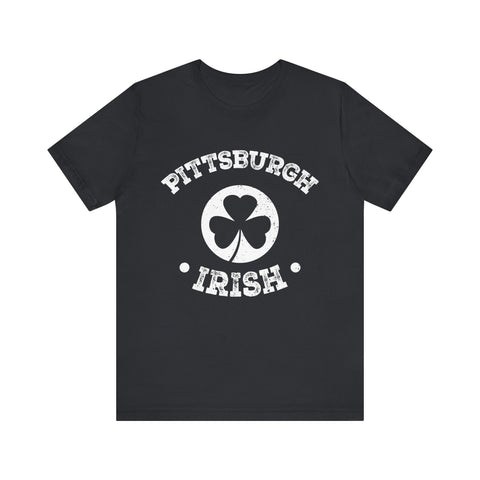 Unisex Jersey Tee Pittsburgh Irish - Soft Breathable Fabric Short Sleeve Shirt