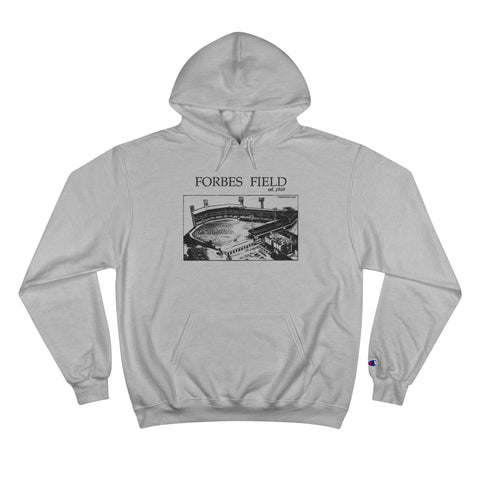 Forbes Field - 1909 - Retro Schematic - Champion Hoodie Hoodie Printify Light Steel S 
