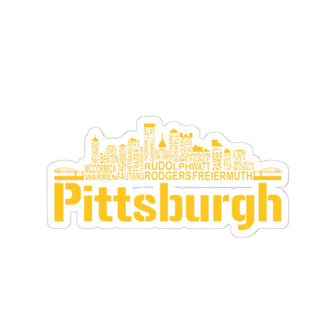 Pittsburgh Football Team Names -  Kiss-Cut Stickers