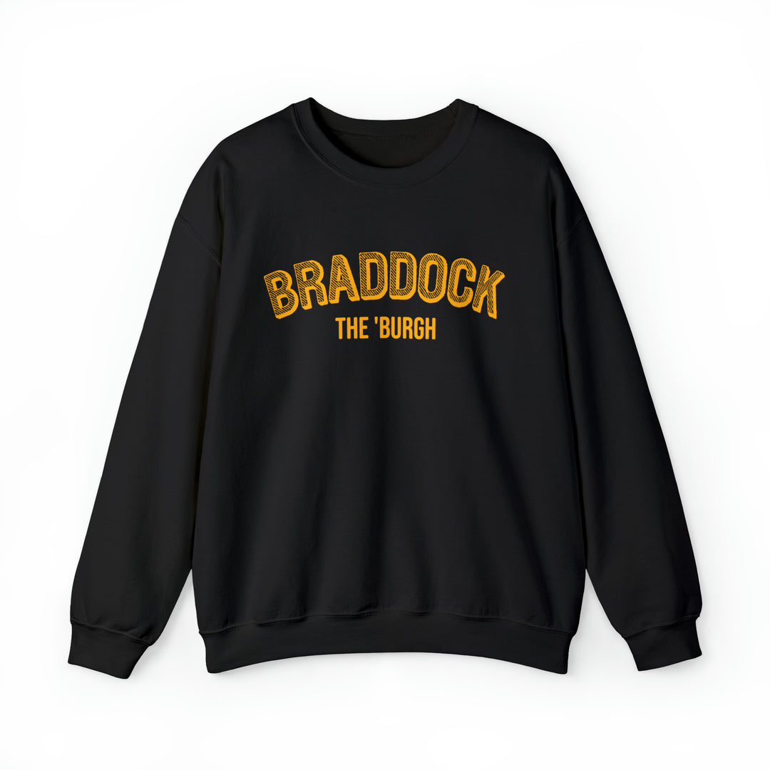 Braddock - The Burgh Neighborhood Series - - Unisex Heavy Blend™ Sweatshirt Sweatshirt Printify S Black 