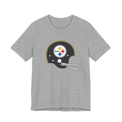 Pittsburgh Football Helmet - Unisex Jersey Short Sleeve Tee