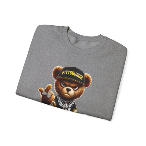 Young and Mean Pittsburgh Bear - Heavy Blend™ Crewneck Sweatshirt