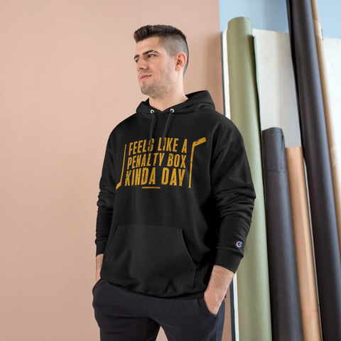 Feels Like a Penalty Box Kinda Day - Pittsburgh Hockey - Champion Hoodie Hoodie Printify   