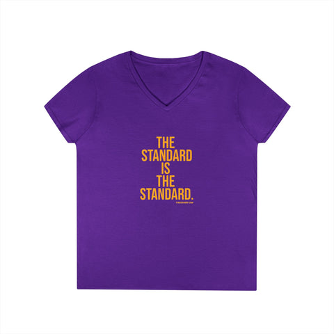 The Standard is the Standard - Ladies' V-Neck T-Shirt V-neck Printify S Purple