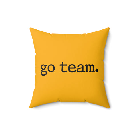 Go Team Pillow — Yellow Cheer Decorative Throw Pillow