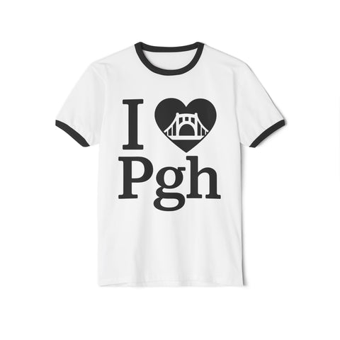 I Love PGH - Unisex Cotton Ringer T-Shirt