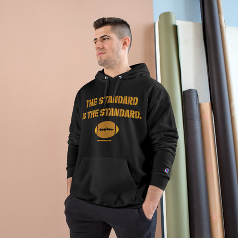 The Standard Is The Standard - Two Tone - Champion Hoodie Hoodie Printify   