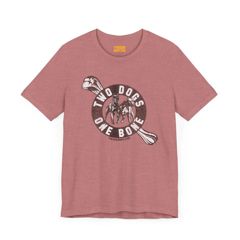 Two Dogs One Bone - Pittsburgh Football -  Short Sleeve Tee T-Shirt Printify Heather Mauve S 