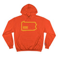 Pittsburgh, Pennsylvania, Home  - Champion Hoodie Hoodie Printify Orange S 