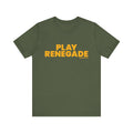 Play Renegade Block Letters - Short Sleeve Tee T-Shirt Printify Military Green XS 