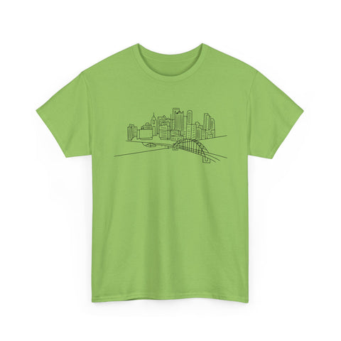 Pittsburgh Skyline - Unisex Heavy Cotton Tee