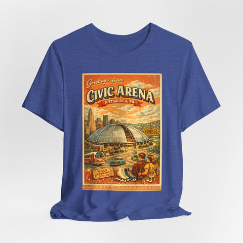 Greeting From Civic Arena (The Igloo) - Unisex Jersey Short Sleeve Tee