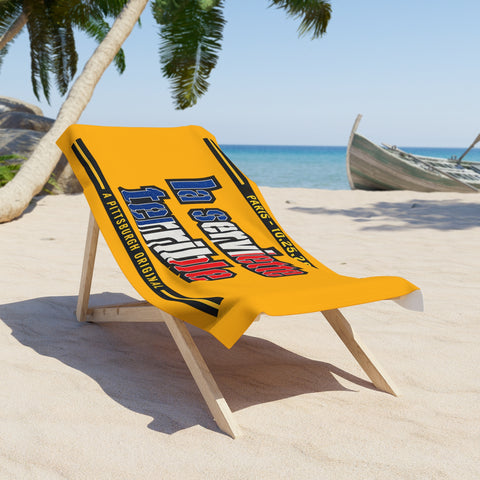 Pittsburgh Steelers French Flag Towel – "La Serviette Terrible" - Beach Towel