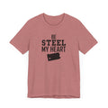 Be Steel my Heart Pittsburgh - Unisex Jersey Short Sleeve Tee T-Shirt Printify Heather Mauve XS