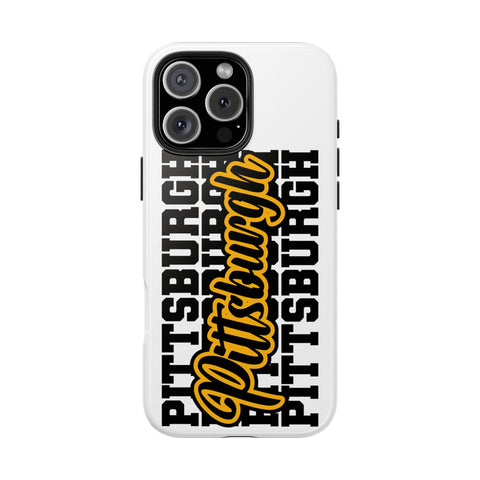 Pittsburgh Typography - iPhone Phone Case Mate Tough