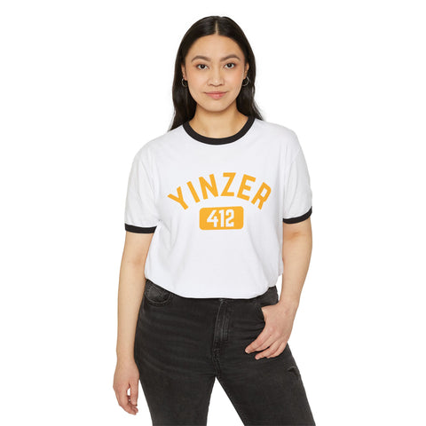 412 Yinzer - Unisex Cotton Ringer T-Shirt