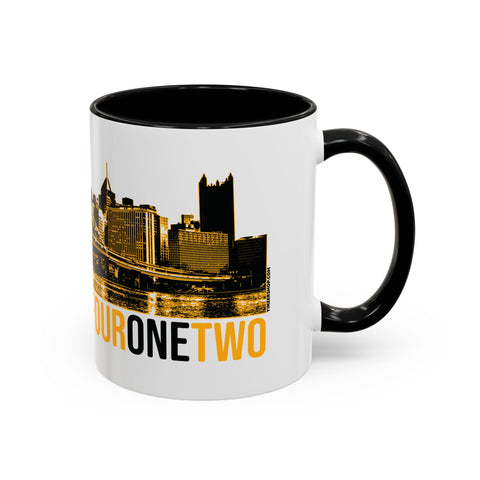 Yinzer 412 Area Code with Pittsburgh City Scape Coffee Mug