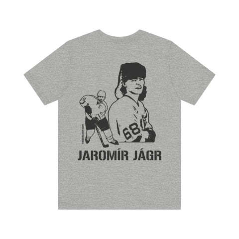 Jaromír Jágr Legend T-Shirt - GRAPHIC ON BACK - Unisex bella+canvas 3001 Short Sleeve Tee T-Shirt Printify   