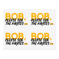 Bob Nutting Please Sell the Pittsburgh Pirates Team Stickers - Sheet with 4 per sheet Paper products Printify 11" × 8.5" Transparent Die-Cut